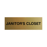 Basic Janitor's Closet Door/Wall Sign (Multipack)