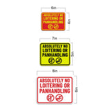 Signs ByLITA Classic Framed Absolutely No Loitering or Panhandling Wall or Door Sign