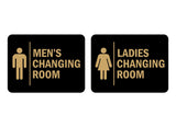 Signs ByLITA Classic Framed Men's Changing Room and Ladies Changing Room 1 Set (2 Pieces) Wall or Door Sign