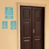 Portrait Round Plus Keep Food In the Designated Storage Area Wall or Door Sign | General Kitchen and Food-related