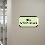 Notched Standard Fire Extinguisher Wall or Door Sign | Facilities and Rooms Sign