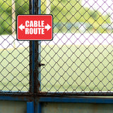 Classic Framed Plus Cable Route Door or Wall Sign | Business Protection Construction Site Warehouse & Shop Area