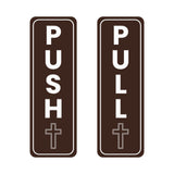 Signs ByLITA Vertical Push and Pull Door Signs (Church Crosses) Door Sign