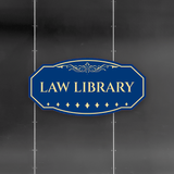 Victorian Plus Law Library Wall or Door Sign | Legal and Courtroom Decoration