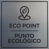 Signs ByLITA Square Eco Point Wall or Door Sign | Spanish Bilingual Business And Office Signs