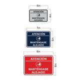 Signs ByLITA Classic Framed Atención: Mantengase Alejado Door or Wall Sign Easy Installation | Health And Safety | Building And Hospitality