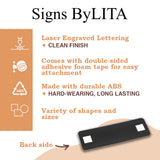 Signs ByLITA Standard Serving Utensils Door or Wall Sign Easy Installation | Durable Construction | Kitchen Essentials | Hygiene | AirBnB Signs