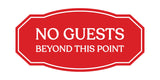 Signs ByLITA Victorian No guests Beyond This Point Business Wall or Door Sign