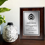 Health Professional Theme Custom Award Plaque | Achievement and Service Personalizable Plaques