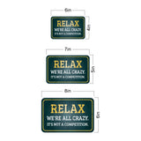 Classic Framed Plus Relax We're All Crazy. It's Not A Competition. Door or Wall Sign | Funny Home Decor