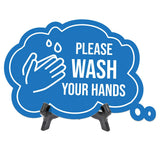 Please Wash Your Hands Cloud Speech Bubble (6 x 4