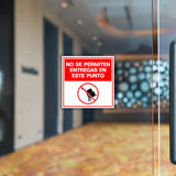 Square Plus No Se Permiten Entregas En Este Punto Wall or Door Sign | Spanish | Health & Safety Warehouse Business Signage
