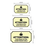 Notched Standard Attention: This Sink is for Hand Wash Only Wall or Door Sign | Warning/Safety/Precaution