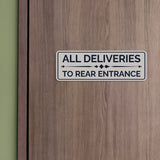 Standard Plus All Deliveries to Rear Entrance — Wall or Door Sign | Delivery & loading - Sign