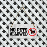 No Pets Allowed 5x10 Hanging Plus Wall or Door Sign | Public Spaces Decor