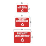 Classic Framed Plus Fire Safety Check Required Door or Wall Sign | Safety and Maintenance