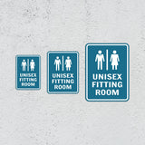 Portrait Round Plus Unisex Fitting Room Wall or Door Sign | General Public Bathroom Signage