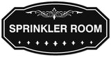 Signs ByLITA Victorian Sprinkler Room Wall or Door Sign - Laser-Engraved Lettering | Durable ABS Plastic | Vibrant Colors | Powerful Foam Tape