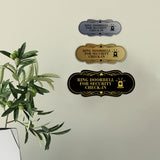 Signs ByLITA Designer Ring Doorbell for Security Check-In Wall or Door Sign