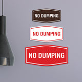 Signs ByLITA Fancy No Dumping Sign - Take Trash Away | Durable Material | Easy Installation Wall or Door Sign