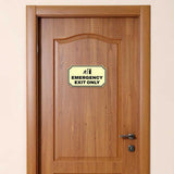 Notched Standard Emergency Exit Only Wall or Door Sign | Warning/Safety/Precaution