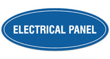 Signs ByLITA Oval Electrical Panel Sign - Laser-Engraved Lettering | Durable ABS Plastic | Vibrant Colors | Powerful Foam Tape