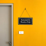 Restricted To Members Only 5x10 Hanging Plus Wall or Door Sign | Office Décor