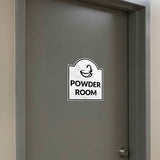 Powder Room' Headstone ? Wall/Door Restroom & Hygiene Sign