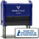 Vivid Stamp Thank you for keeping us in your prayers Self-Inking Rubber Stamps