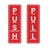 Signs ByLITA Vertical Push and Pull - Christian Door Signs (Christian Motivational Acronym) Door Sign