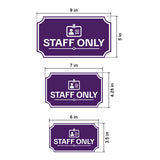 Notched Standard Staff Only Wall or Door Sign | Security & Access- Commercial Safety & Facility Signs