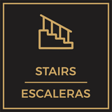 Signs ByLITA Square Stairs Wall or Door Sign | Spanish Bilingual Business and Office Signs