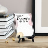 Today's Desserts 6x8 Dry Wipe Table Sign Easy Installation | Restaurant & Bar | Perfect To Clearly Direct Customers & Advertise Specials | No Pen Included