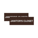 Basic Janitor's Closet Door/Wall Sign (Multipack)