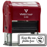 All Quality Keep The Sea Plastic Free Self-Inking Rubber Stamp | Business and Packaging Stamps