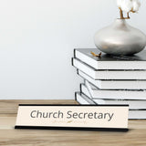 Church Office Staff Role Desk Signs 2 x 10" Plastic Desk Sign