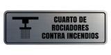 Signs ByLITA Standard Cuarto de Rociadores contra incendios Wall or Door Sign | Spanish Fire Safety Signs