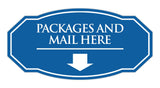 Signs ByLITA Victorian Packages and Mail here | Durable Plastic | Easy Installation | Elegant Design Wall or Door Sign
