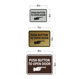 Classic Framed Push Button to Open Door Wall or Door Sign