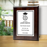 Teacher Recognition Customizable Award Plaque | Achievement and Service Personalizable Plaques