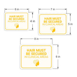 Classic Framed Plus Hair Must Be Secured in Clinical Areas Door or Wall Sign | Hygiene and Safety Signage