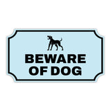 Notched Standard Beware of Dog Wall or Door Sign | Warning/Safety/Precaution
