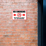 Classic Framed Plus No Smoking Within 15 Feet Of Anywhere Wall or Door Sign | Funny Health & Safety Signage