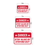 Classic Framed Plus Danger Stay Alive By Staying Wall or Door Sign | Funny Safety Signage