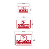 Classic Framed Plus Caution Slippery When Wet Door or Wall Sign | Workplace Health and Safety Warning Signage