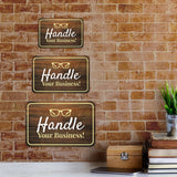Classic Framed Plus Handle Your Business! Wall or Door Sign | Funny Home & Office Signage