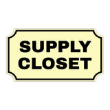 Notched Standard Supply Closet Wall or Door Sign | Facilities and Rooms Sign