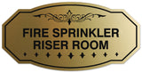 Signs ByLITA Victorian Fire Sprinkler Riser Room Wall or Door Sign - Laser-Engraved Lettering | Durable ABS Plastic | Vibrant Colors | Powerful Foam Tape