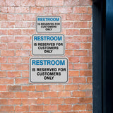 Classic Framed Plus Restroom Is Reserved For Customers Only Door or Wall Sign | Warning Signage