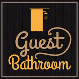 Square Plus Guest Bathroom Wall or Door Sign | Office & Workspace Bathroom Signage